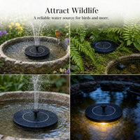 Solar-Powered Fountain Pump Kit with Separate Solar Panel for Outdoor Garden and Indoor Use