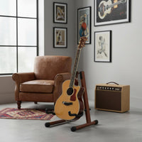 Detachable Solid Wood Instrument Stand Universal Fit Wooden Guitar Stand Padded Protection Triangular Instrument Holder for Guitarists