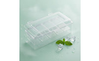 Divided Serving Tray with Lid Portable Compartment Snack Container Clear
