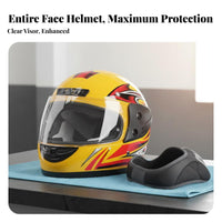 Full-Coverage Headgear Removable and Washable Liner Full Face High-Impact-Deflective Outer Covering Secure Headwear for Adults, Commuting