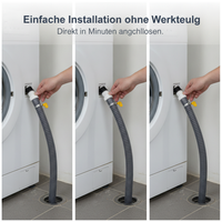 Washing Machine Drain Hose Y-Splitter Connector with Extension Tube