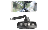 Fan with Mirror Mount USB-Powered Electric   Fan Low-Profile for Summer Rides