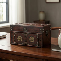 Storage Chest with Hinged Lid Decorative Wooden Storage Box with Latch Keepsake Chest with Hinged Lid Distressed for Newlyweds