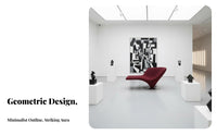Minimalist Design Sculptural Ribbon Lounger Geometric Form Lounge Chair Stylish Contemporary Indoor Seating Ergonomic contour for Interior Designers, Book Lovers, Showroom, Art Gallery, Living Room, Bedroom