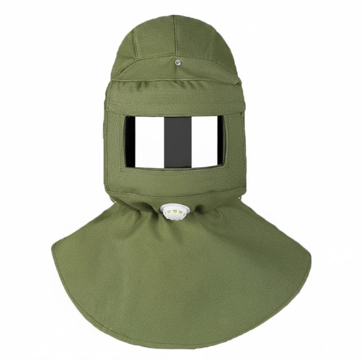 Built-in Hard Hat Paint Spray Hood Full Face Protection Sandblasting Hood Wide View Lens Guarding Sandblasting Helmet for Polishing