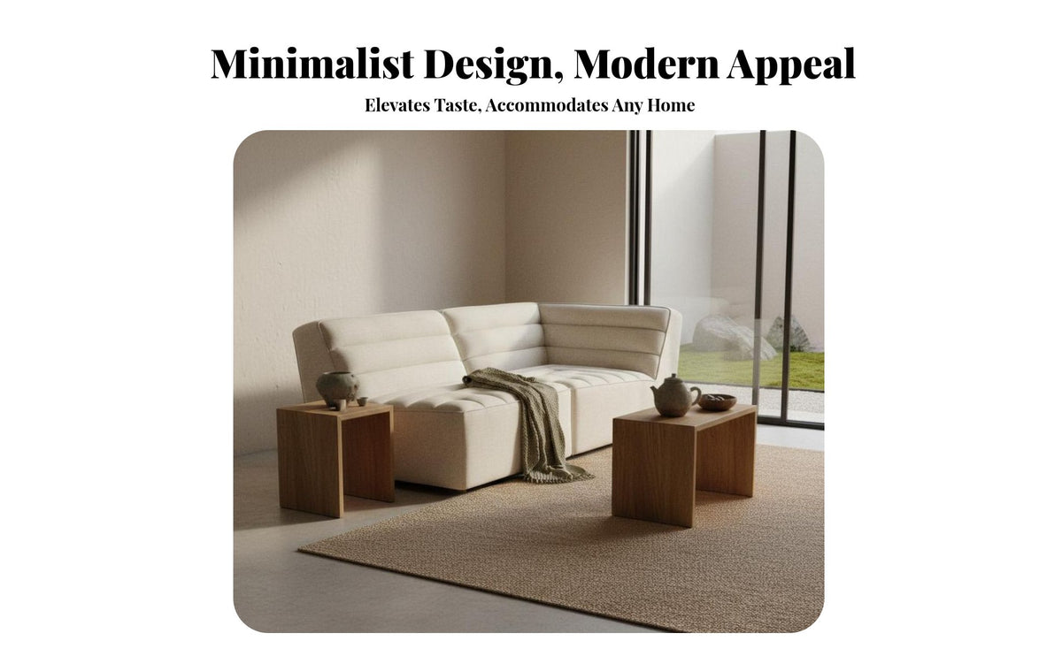 Wabi-Sabi aesthetic Deep Seat configurable Sofa Minimalist Aesthetic Lowsilhouette configurable Lounger Easy Assembly Living Room Furniture for Apartment Dwellers, Design aficionados, Interior Designers, Lounge Area, Studio, Movie evenings