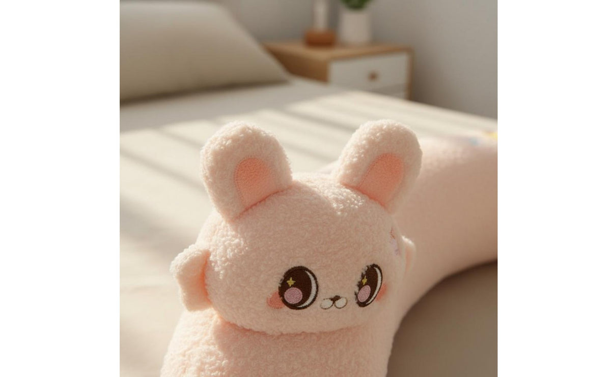 Long Animal Soft Pillow Super Soft Animal Character Body Soft Bolster Filling Large Hugging Stuffed Animal for Women, Side Sleepers, Sofa, Office