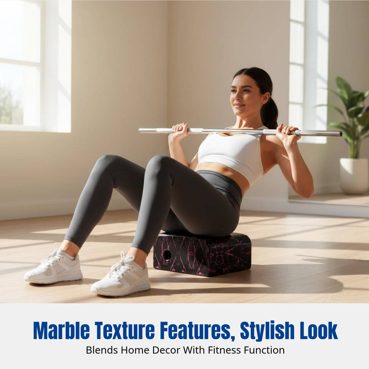 Multi-Functional Pelvic Thrust Box, Glute Bridge Pad, Home Gym Step-Up, Row, Deadlift, Shoulder Press