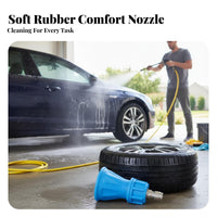Long-Lasting Construction High Pressure Washer Nozzle Rust Proof Stainless Steel Fixed Angle Washer Nozzle Splash Control for Siding Washing