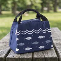 Lunch Box and Insulated Lunch Bags for Women with Front Pocket, Large Cool Bag for Camping BBQ or Food Delivery, Handheld Polyester Food Bag