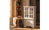 Dollhouse Cabinet with Glass Doors Elegant Dollhouse Cabinet Cupboard with Transparent Doors for Collectors