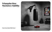 Long-Lasting Indoor Sandbag Rack Safe and Sturdy Striking Bag Wall Mount 360-Degree Swivel Heavy Bag Wall Mount Anti-Sway for Home Gym Users, Combat Artists, MMA Fighters, Garage, Basement