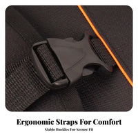 Practice Drum Pad Backpack Adjustable Shoulder Straps Music Accessory Drum Practice Bag Black