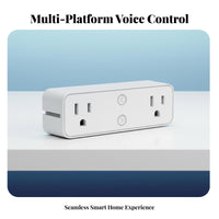 WiFi Wall Outlet with Shelf Timer and Schedule Double Outlet WiFi Socket Double Socket Smart Plug Sp Alternating Current