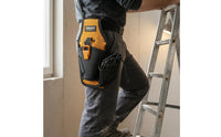 Buckle Closure Drill Tool Waist Bag Reinforced Stitching Tool Waist Bag Side Pocket Drill Pouch Black Orange