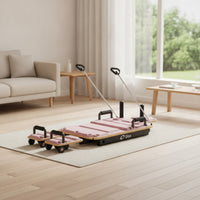 Multifunctional Pilates Reformer with Cords High-Density Pilates Machine with Resistance Cords Quiet Fitness Equipment Portable for Apartments
