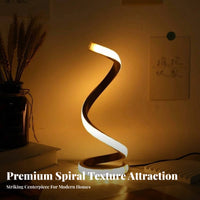 Spiral Desk Lamp USB Powered Modern Spiral Lamp Continuous Dimming Modern Home Twist Desk Light for Students, Gaming Aficionados, Bedroom, Nightstand