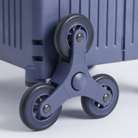 Shopping Cart with Stairstep Negotiating Wheels Compact Cart with Stair Climbing Wheels Portable Foldable Rolling Crate for Shoppers, Campers, Camping