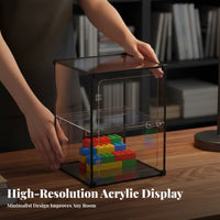 Acrylic Display Case Front Door Panel Dustproof Figurine Cabinet High See-Through Quality Clear Figure Showcase for Collectors, Hobbyists