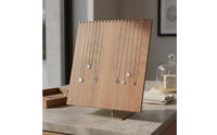 Large Capacity Walnut Necklace Display Stand Nordic Design Slanted Necklace Rack Tabletop Necklace Organizer for Craft Fair