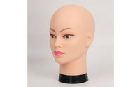 Realistic Bald Mannequin Head Smooth Mannequin Head with Neck Easy to Clean Display Glossy for Shop Owners, Hairpiece Stylists