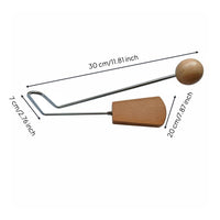 Vibraslap with Metal Frame Handheld Wooden Vibraslap Rhythmic Hand Percussion for Artists, Students, Studio, Music Lessons, Classroom