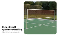 Sun-Proof Badminton Net Standard Mesh Outdoor Badminton Net Long-Lasting for Athletes, Families, Training, Backyard, Family Gatherings