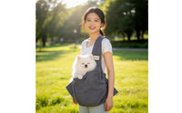 Crossbody Pet Pouch Storage Pockets Adjustable Shoulder Pet Carrier Front Pocket Cat Crossbody Bag for Travel, Outdoor, Shopping
