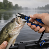 Fishing Lip Gripper and Pliers Set with Scale, Multifunctional Fish Holder and Tackle Kit