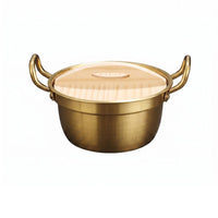 Double Handle Ramen Pot Round Cooking Gear Small