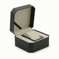 Hinged-Lid Watch Box with Cushion Soft Octagonal Watch Holder Simple Jewelry Box with Cushion Lightweight for Gifters