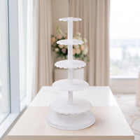 5 Tier Cake Stand Elegant Cake Stand with Plates Serving Display for Culinary Artists, Caterers