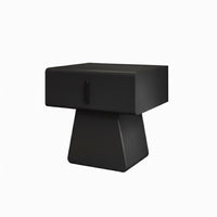 Modern Minimalist Nightstand with Storage Luxury Aesthetic Single-Drawer Pedestal Cabinet Compact Size Bedside Table Sturdy Construction for Homeowners, Apartment Dwellers, Students, Guest Room, Hotel, Entryway, Office