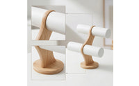 Bracelet Display Stand Two-Tier Bangle Organizer Wooden Jewelry Display Stand for Scrunchie Hair Ties