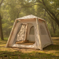No-Assembly Inflatable Tent with Canopy Quick-Open Inflatable Cabin Detachable Tent with Canopy Ventilated for Campers, Couples, Backyard
