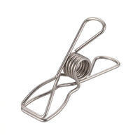 Stainless Steel Windproof Clothes Clips Heavy Duty Laundry for Pants and Socks, Multipurpose Spring Clothespins for Air- 3 Pack