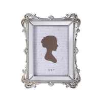 Embossed Scrollwork Ornate Resin Frame Court-Inspired Tabletop Photo Frame Rectangular
