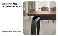 Dense Wood Construction Elephant Leg Dining Table Thick Cylindrical Legs Kitchen Table Set Retro design Household Furniture centuryera Modern Design for Apartment Dwellers, Homeowners, Families, morning dining area, Restaurant