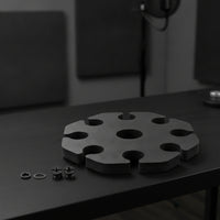 Multi-Audio Pickup Stand Holder Tripod-Compatible 8-Slot Audio Pickup Stand Mic Organizer Foam-Padded Professional