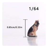 1/64 Scale Dog Painted German Herder Figurine Detailed Miniature German Herder for Hobbyists