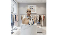 Mannequin Head with Shoulders Pierced Ears Hairpiece Display Head Mountable Base Realistic Display Bust for Retail Store