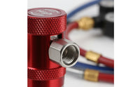 2 Pieces Easy to Use R134a High Low Pressure Adapter Leak-Proof R134a Refrigerant Coupler Kit Long-Lasting Straight Quick Connect Fitting Universal Fit for Mechanics, Air Conditioning Service, Auto Repair, Garage