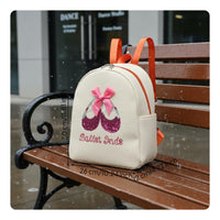 Large Capacity Girls Ballet Backpack Water Repellent Sequin Dance Rucksack Lightweight Princess Ballet Bag for Dancers