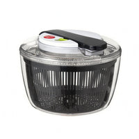 PressPress-Type Salad Drainer Clear Lid Manual Salad Drainer Button Controls Food Prep Gear