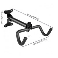 Wall-Mounted Bike Rack Matte Black Cycle Display Rack Wall-Mounted Bike Hanger Two-Hook Fixed for Indoor