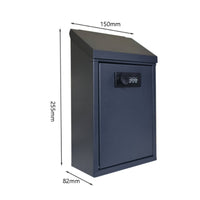 Compact Mailbox with Combination Lock Metal Wall Mailbox Secure Letterbox Modern for Entryways, Apartments, Offices