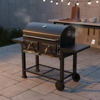 Multifunction Charcoal Grill Heavy Duty Smoker Grill Large Capacity Bbq Smoker Heat-Resistant for Homestay, Backyard