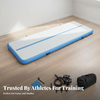 Easy to Inflate/Deflate Inflatable Gymnastics Mat Leak-Proof Air Track Tumbling Mat Portable Inflatable Training Floor Waterproof for Mind-Body Practice Practitioners, Cheerleaders, Home, School, Outdoor, Beach