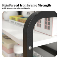 Desktop Bookshelf Space Saving Multi-Layer Desk Rack Sturdy Steel Frame