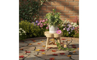 Three Leg Plant Stand Nordic Style Wooden Plant Stand Space Saving Tri-Leg Stool for Balcony